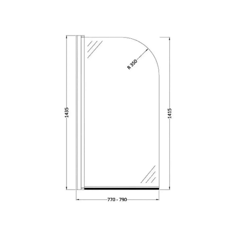 Visione Vanity and Toilet Unit Bathroom Suite with Bath Screen and Dual Shower image 11