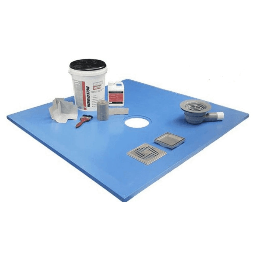 Wetroom Shower Tray Floor Kit for tiled floors, Inc Tanking and Wetroom Drain, Maxxus 